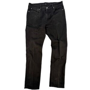 Levi 511 Slim Fit Jeans W38 L32 Black Denim Retro Grunge Streetwear